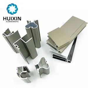 Pabrik Aluminium Foshan Aluminium Profil Geser Pintu Lemari Bingkai Profil Anodized untuk Pintu Lemari Pakaian