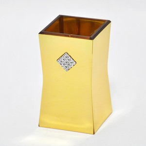 Flacon pompe à lotion de salle de bain rond de luxe doré - Product Image 3