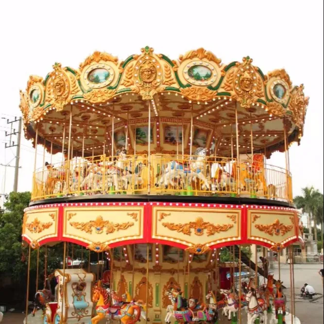 שכבה כפולה יוקרה לרכב מאושר קרוסלה merry go סביב למכירה