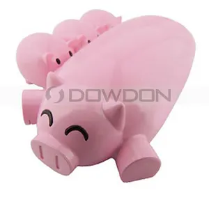 4G 8G TF Card Novelty 6 Port Pig USB Hub