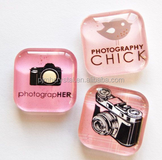 Пользовательские уникальные стеклянные с украшением в виде кристаллов на магните на холодильник MH-BXT015