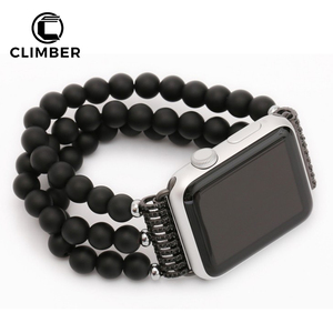 Bijoux de luxe Agate Conception Noir Montre Bracelet Pour iWatch, Haute Qualité Prime Montre Bandes Pour iWatch Série 1 2 3 - Product Image 1