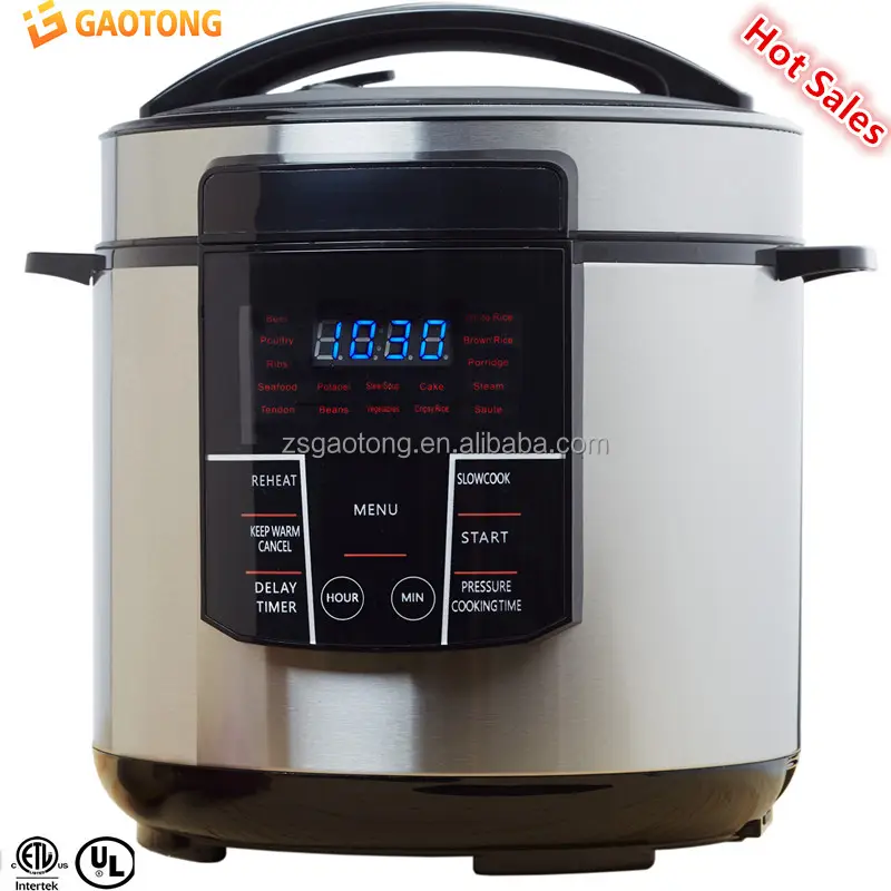 Smart touch Stainless steel pressure cooker 6L with Pre-set and Timer function