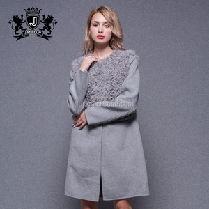 Femmes de Moutons De Fourrure de Laine <span class=keywords><strong>Veste</strong></span> Hiver Chaud Double Face Fur hiver laine cachemire manteau - Product Image 1