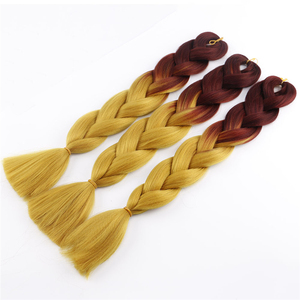 Espressione a 48 pollici dei capelli dell'attacco colorata ombre dei capelli dell'intrecciatura jumbo della treccia della scatola sintetica eccellente x di 100g per le donne di colore - Product Image 5