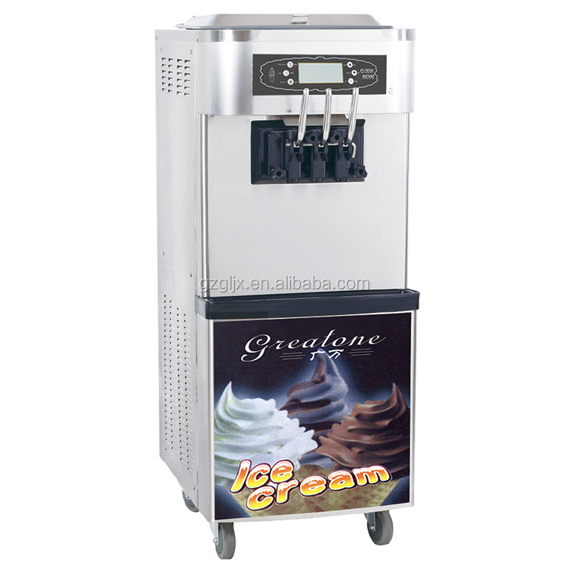 Заводские поставки полностью из нержавеющей стали машина для мороженого Горячие 3 вкуса мягкое мороженое машина для продажи F8118