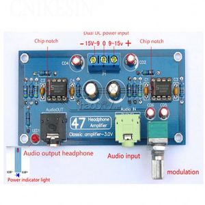 Bộ dụng cụ tự làm bộ khuếch đại công suất Tai nghe <span class=keywords><strong>47</strong></span> <span class=keywords><strong>amp</strong></span> cổ điển PCB ci phụ tùng bảng mạch (không có pin và dây chuyền) - Product Image 5