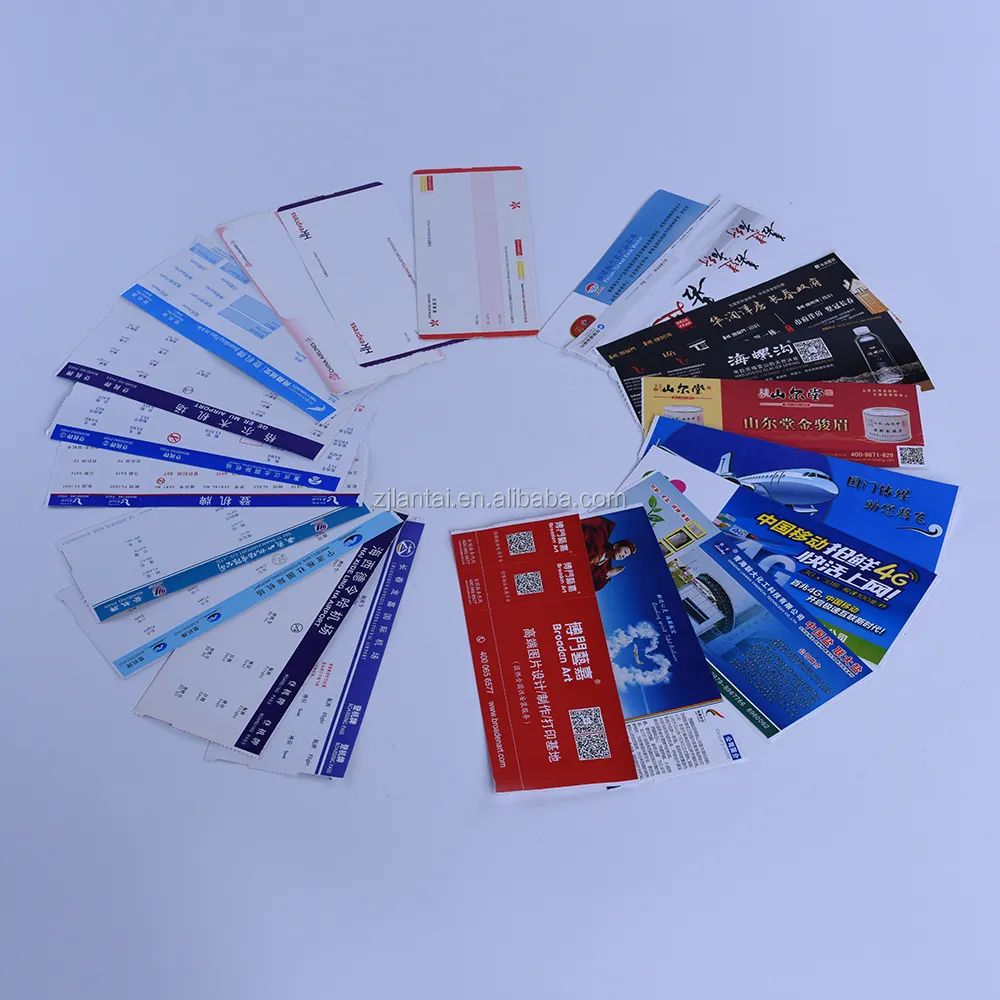 באיכות גבוהה נסיעות טיסה כרטיס מותאם אישית הדפסת כרטיס מאוורר פי קונצרט כרטיס הדפסת שירות