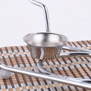 Plateau de service double buffet en verre Circleware avec couvercle en acier inoxydable et support de service en métal chromé - Product Image 4