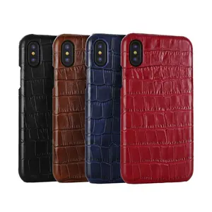 Top Quality Crocodile Embossed Leather Cell Phone Case