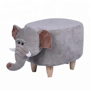 Furniture manufacturers Modern elephant animal stool cute various animal stools wholesale Wooden Round Wood Leg chair