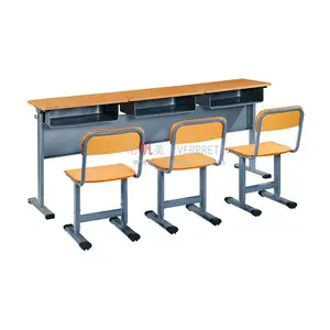 School Furniture Classroom Bench 3 person seater desk