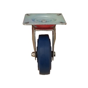 Roue en caoutchouc élastique bleu, roulette robuste, haute qualité - Product Image 3