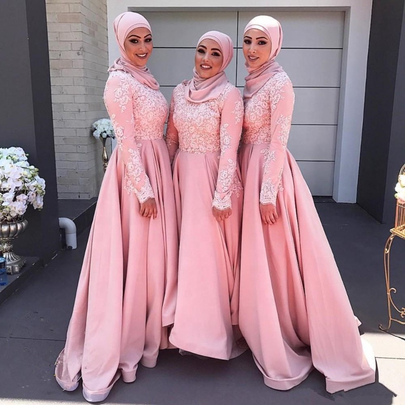 bridesmaid dresses muslim Luxorious Ecru Muslim Bridesmaid Dress 2311E