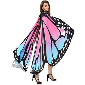 Ali di Farfalla Blu e Rosa Mantello da Fata Sciarpa a Farfalla Costume da Ninfa per Halloween - Product Image 1