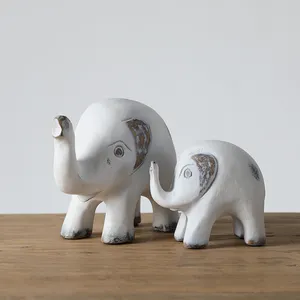 Personalized Family Ornaments Elephant Statues Modern Sculpture Home Decor