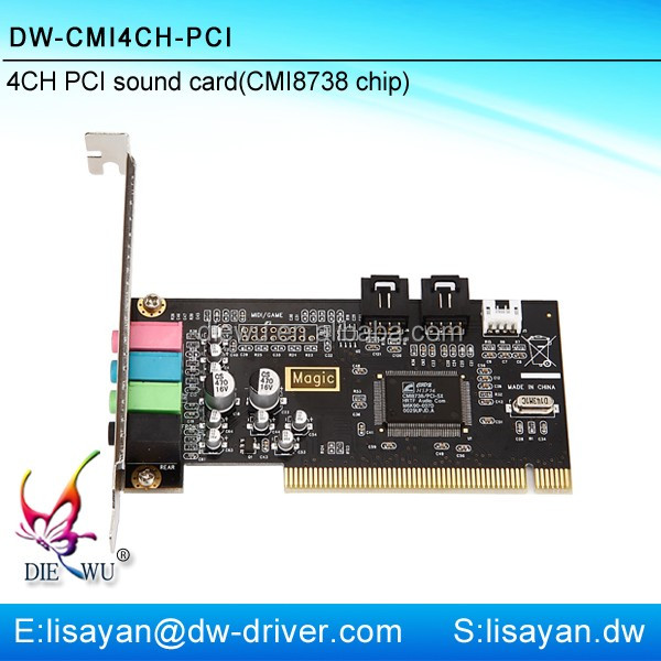 Горячие продать CMI8738 PCI звуковая карта 4 канала