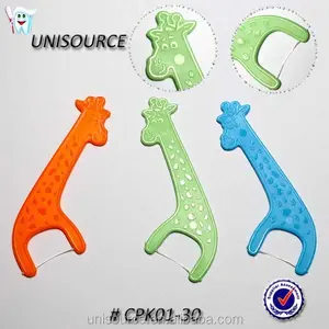 Animal shape Giraffe colored dental floss for children