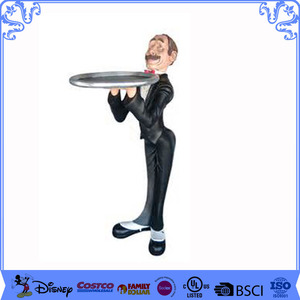 Hotsell Moda Hecha A Mano de <span class=keywords><strong>Dibujos</strong></span> Animados de Resina Estatuas Butler - Product Image 1