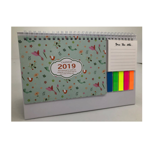 โลโก้ที่กำหนดเองจีน Diy <span class=keywords><strong>2019</strong></span> 2020มาตรฐานยืนปฏิทินวางแผนสำหรับสำนักงานตารางการออกแบบที่มี Notepad และป้ายสติกเกอร์ - Product Image 1