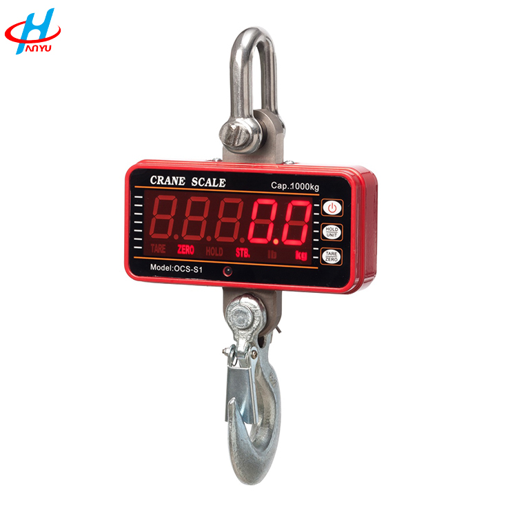OCS-S1 висит 500 кг 1100 фунтов лёгкий нейлоновый трос цифровой Промышленный Heavy Duty крановые весы