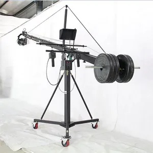 Professional TV Filming Motorized Head Triangle Scorpio Jimmy Jib Crane For Video Camera