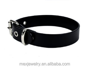 أعلى جودة واسعة المختنق عادي أسود حزام جلد قلادة للنساء - Product Image 3