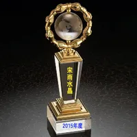 Cilalı ödülü kristal kupa, Kalp şekilli kristal trophy