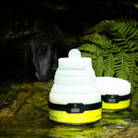 Éclairage décoratif LED pliant pour Camping, Mini lampe de tente, batterie sèche SMD LED lanterne de Camping en plein air rvb