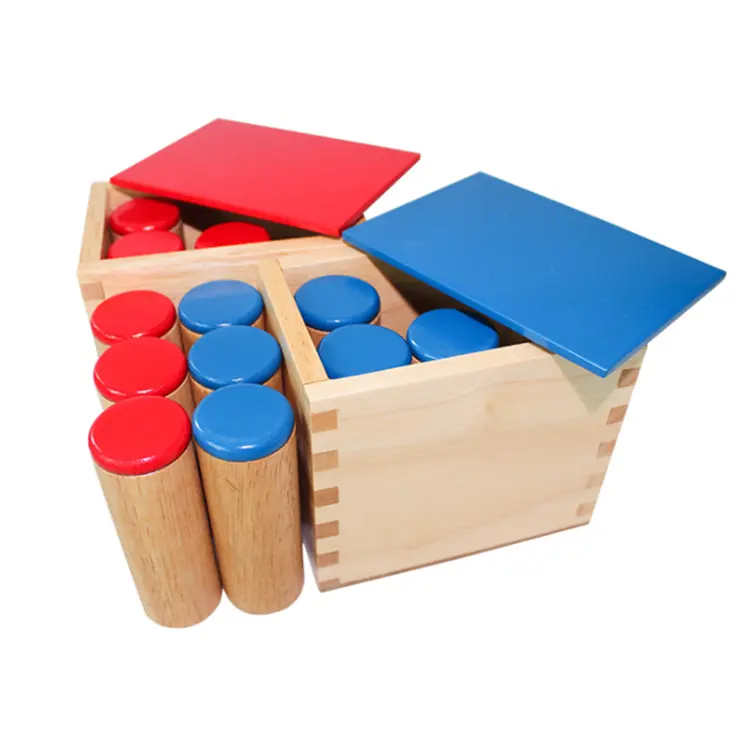 Brinquedo educativo, cilindros de som montessori, tubo de som de madeira montessori, materiais sensorial, caixa de som