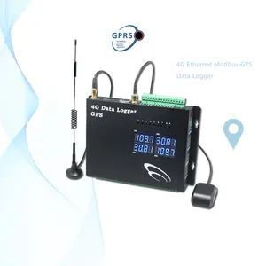 lora wan 4G Ethernet Modbus GPS Data Logger displayed on LCD screen wireless alarm sensors