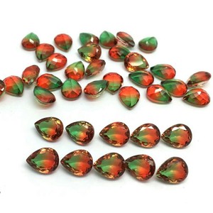 Gemme Cabochon Create in Laboratorio, Pietra di Tormalina Anguria Tagliata - Product Image 6