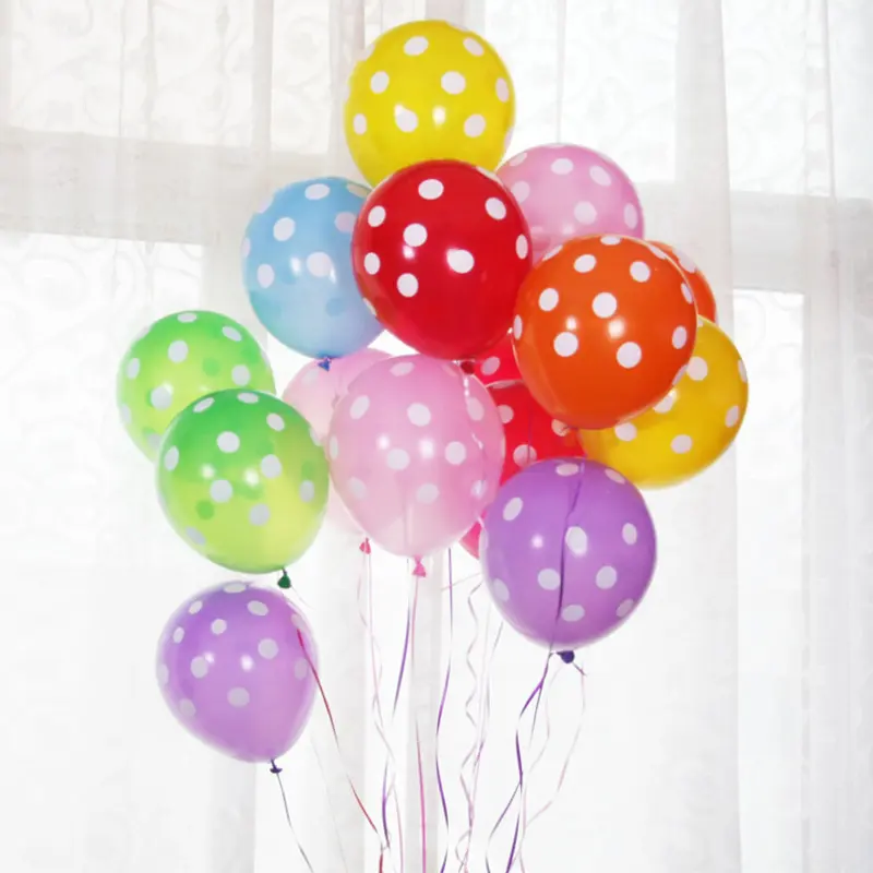 Logotipo personalizado publicidad 9 pulgadas ballon polka dot imprimir 12 "de látex globo de helio para fiesta de boda cumpleaños Festival decoraciones