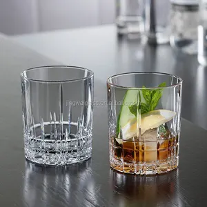 Lunettes à whisky en verre découpé, 1 paire, verres détachables