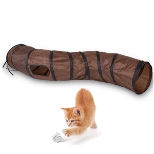Túnel de brinquedo para gatos, túnel de gatos em 1 forma de <span class=keywords><strong>s</strong></span>, dobrável, brinquedo para cães