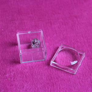 Boîte de loupe en acrylique miniature de 1x1x1 pouce, boîtes de loupe en plastique transparentes de petite taille avec loupe pour spécimens minéraux - Product Image 4