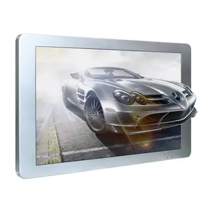 23.6 "24" polegada ônibus carro lcd led 4g rede android display de assinatura com à prova de choque metal casing suporte gps com software