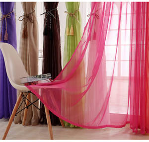 Prêt à l'emploi violet moderne salon rideau coréen transparent fenêtre rideau <span class=keywords><strong>tissu</strong></span> - Product Image 3