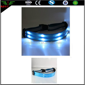 Ceinture de taille élastique rechargeable par usb, ruban lumineux réfléchissant, pour la course à pied, le cyclisme, le sport en plein air, sécurité, lampe clignotante - Product Image 4