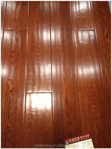 Hand-scraped wave surface high gloss Oak engineered wood flooring