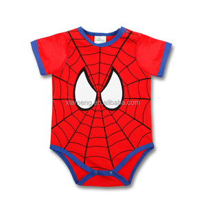 Sin mangas al por mayor recién nacido mono del bebé roomper sets impreso superman/Spiderman - Product Image 5