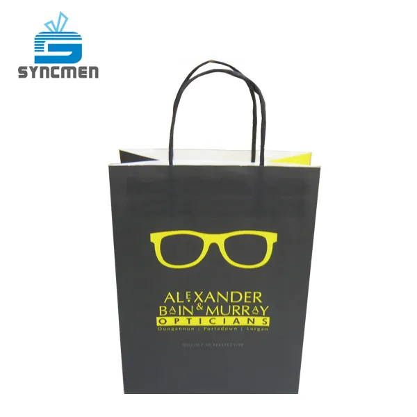 Two Colors Printed Opticians Shopping Paper Bag