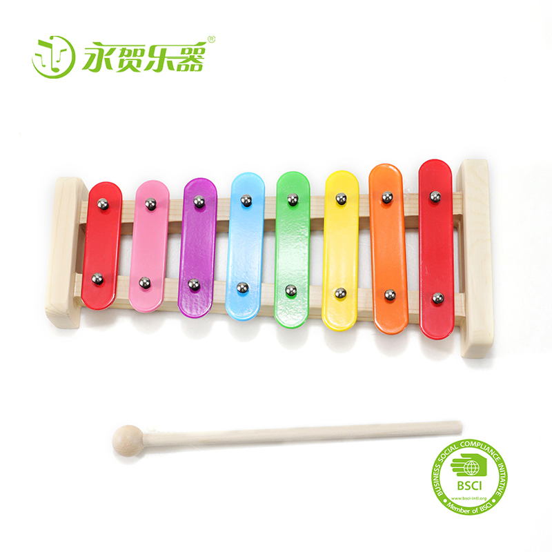 Низкая цена новый окружающей среды красочные коробка 8 ключ Metallophone Мода Музыка подарок для детей