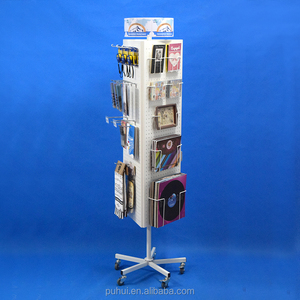 Bốn Mặt Phổ Sản Phẩm Hiển Thị Cửa Hàng Bán Lẻ Hiển Thị Thép <span class=keywords><strong>Pegboard</strong></span> Tầng Quay Vòng <span class=keywords><strong>POP</strong></span> Đứng - Product Image 3