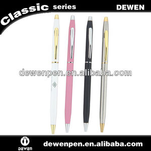 Proveedor Chino <span class=keywords><strong>de</strong></span> Artículos <span class=keywords><strong>de</strong></span> Papelería Escolares, Bolígrafo Metálico Delgado <span class=keywords><strong>de</strong></span> Estilo Regular, Bolígrafo <span class=keywords><strong>de</strong></span> Metal con Giro y Lápiz, Logotipo Personalizado, Bolígrafo Cruzado - Product Image 2