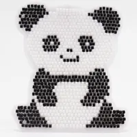 Atacado personalizado bonito chinês panda em forma de miçangas bordado remendo para acessórios de roupas
