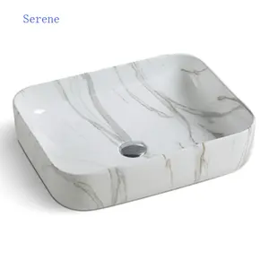 意大利卡拉拉天然石浴室水槽白色大理石洗手盆