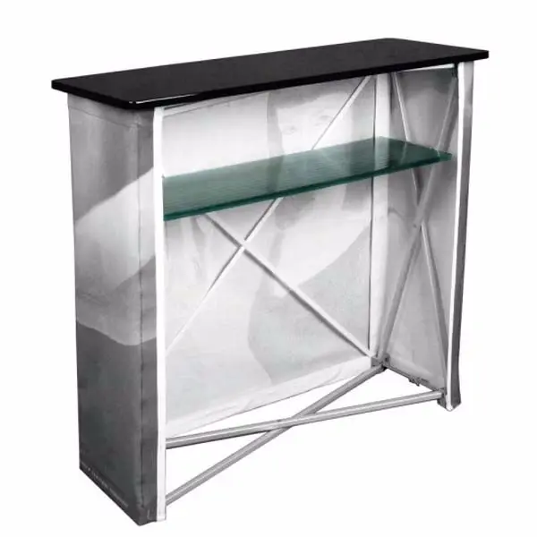 Stand Pop-Up Portable pliable en aluminium, 1 pièce, Table de comptoir en bois, conception pour les activités de supermarché des magasins