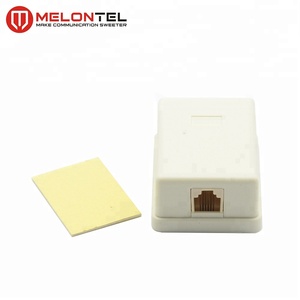 Boîtier de sortie téléphonique mural Melontel MT-5821 RJ11 en plastique ABS ivoire à port unique - Product Image 2