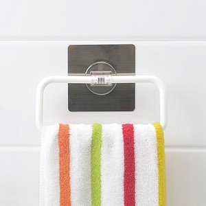 Usine en gros SHUANGQING salle de bain papier <span class=keywords><strong>porte</strong></span>-anneau pour autocollant sans poinçon en plastique support mural multifonction <span class=keywords><strong>porte</strong></span>-serviettes - Product Image 4